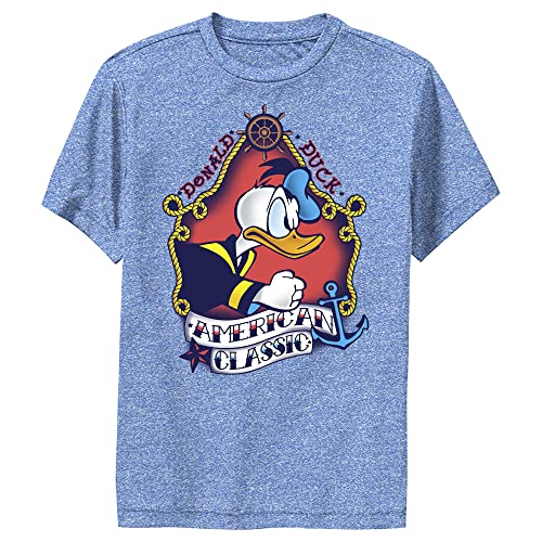 T-shirt Donald Sailor Disney pour garçon bleu chiné taille L