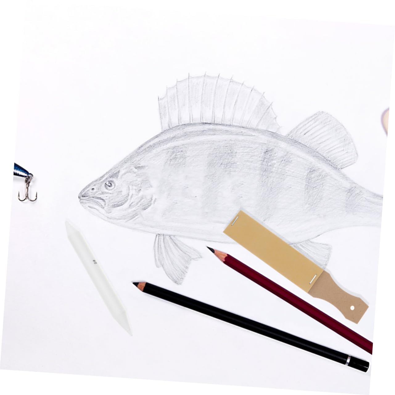 Veemoon Complete Sketch Tool Set 25pcs Art Drawing Stumps Eraser Extender Sandpaper Pads for Pencil Blending