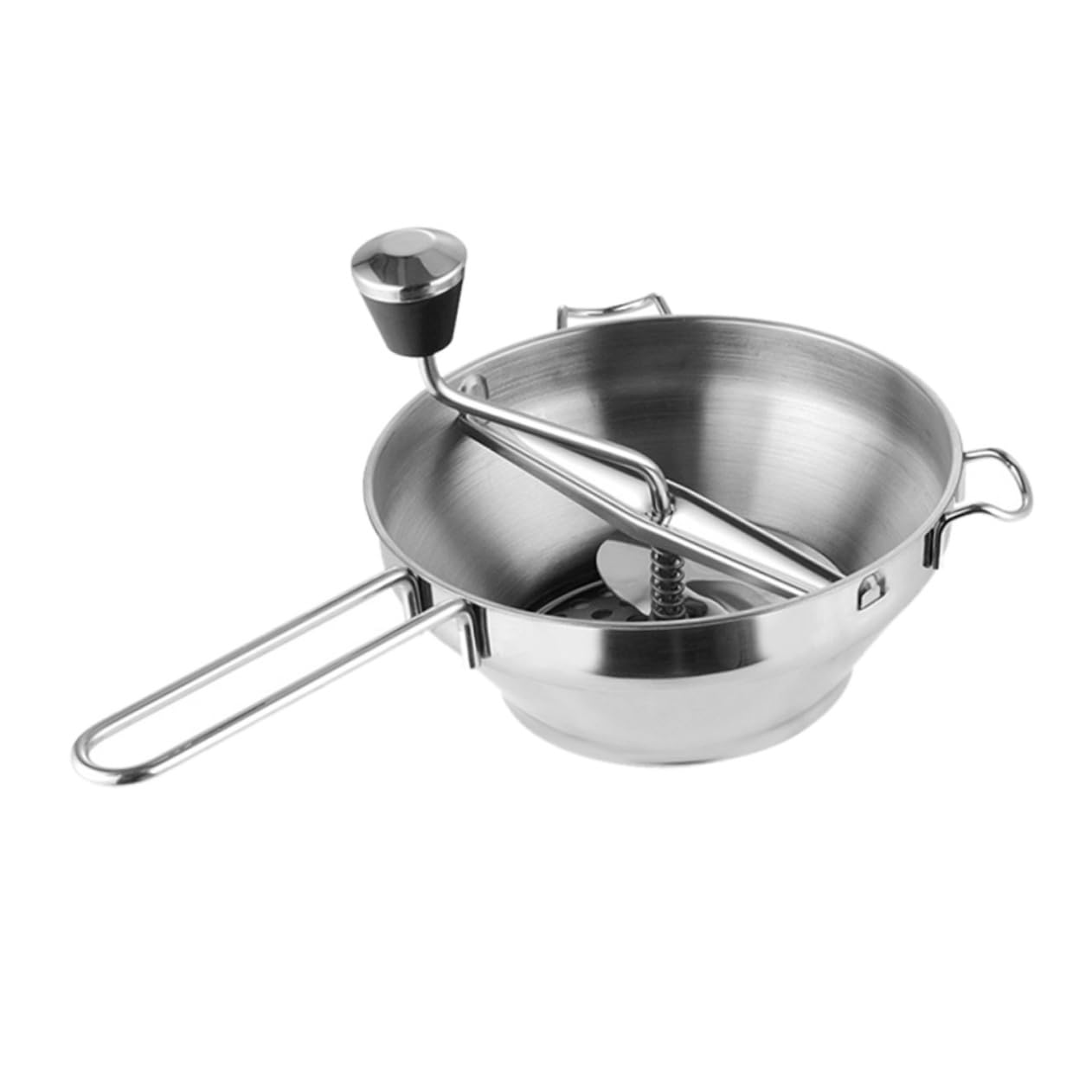 PRETYZOOM Ergonomic Design Manual Food Ricer 3 Grinding Discs Stainless Steel Jam Making Tool