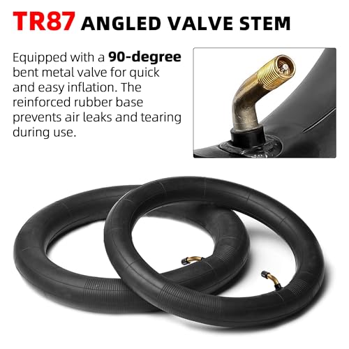 Image of AR-PRO 12.5 x 2.5 /2.75 /3.0 Scooter Inner Tubes with TR87 Angled Valve Stems - Heavy-Duty Tubes Compatible with Razor Pocket Mod, MX350, MX400, Schwinn GT, Currie, and Mini Dirt Bikes (2-Pack)