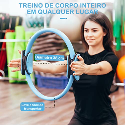 Anel De Pilates Yoga Tonificador Fisioterapia (Azul)