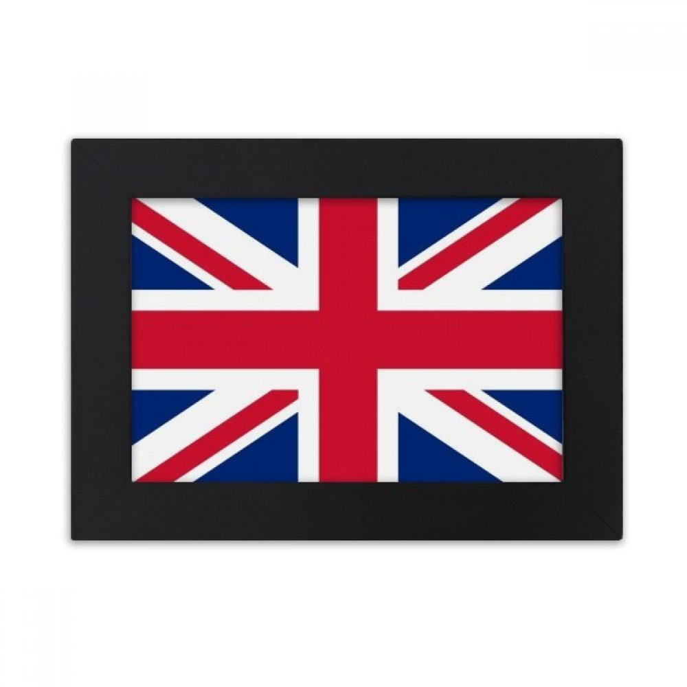 Royaume-Uni drapeau cadre photo noir de bureau pour image art 10.2 x 15.2 cm
