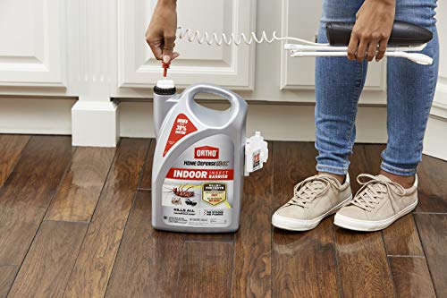 Ortho Home Defense Max Indoor Insect Barrier: With Extended Reach Comfort Wand, Pest Control, No Stains, Starts to Kill Ants, Roaches, Spiders, Fleas and Ticks Fast, 1 gal