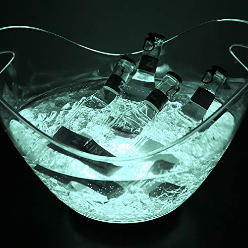 光るワインクーラー　楕円 Amazon｜光る ワインクーラー 楕円形 幅35cm×奥行25.5cm×高さ28.5cm