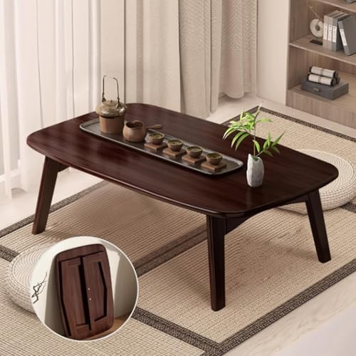 Table basse pliante japonaise en bambou naturel de qualité supérieure