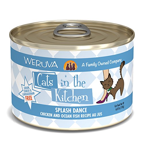 Weruva Cats In The Kitchen, Splash Dance With Chicken & Ocean Fish Au Jus Cat Food, 6Oz Can (Pack Of 24) #TOP24