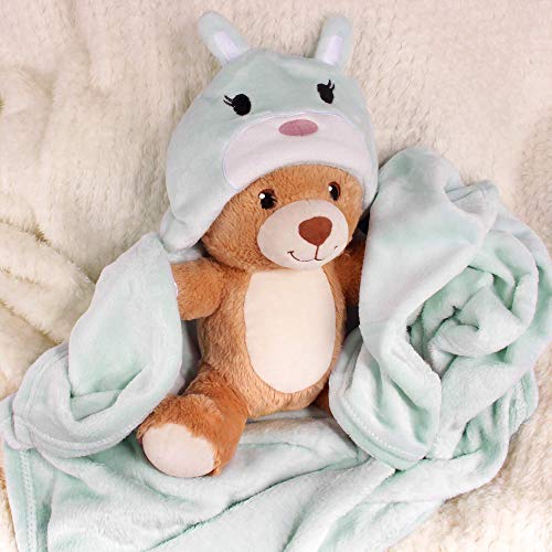Image of BambooMN Super Soft Hooded Baby Bath Animal Towels - Cute Nursery Essentials Ages Newborn to Toddler - For Girls /Boys