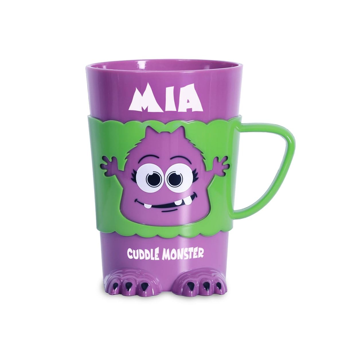 History & Heraldry Personalised Monster Mug – Pre Personalised with Popular Names Funny Monster Shaped - Unique Gift for Birthdays, Halloween, or Christmas (Mia)