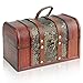 Brynnberg Scrigno del Tesoro Vintage Bauletto Stile Antico per Accessori Gioielli Oggetti di Valore, Cassaforte in Legno, Idea Regalo Decorativa 22x14x14cm
