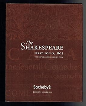 Hardcover The Shakespeare First Folio, 1623; Dr Williams's Library Copy Book