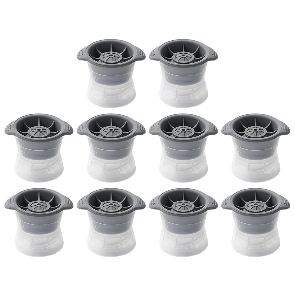 Bosiyrggrl Dark Gray Silicone Sphere Molds Tray Set Ball Mold Makers Whiskey Cocktails Drinks