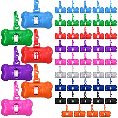 Zhehao 50 Pcs Dog Poop Trash Bag Holder Dispenser Dog Poop Waste Bag Holder Plastic Dog Waste Bag for Leash with Hook and Leak Proof PET Waste Bags for Walking Hiking Camping (Bone) Zhehao 50 Pcs Dog Poop Trash Bag Holder Dispenser Dog Poop Waste Bag Holder Plastic Dog Waste Bag for Leash with Hook and Leak Proof PET Waste Bags for Walking Hiking Camping (Bone)