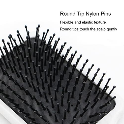 Hair Brush Set Anti Static Massage Vent Hair Brush Detangling Brush with Wide-toothed-comb Paddle Brush for Women Men Multicolored Silver Colour - Image 3