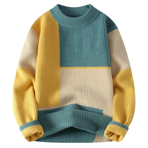 Pull col rond tricot homme chaud classique décontracté polyvalent
