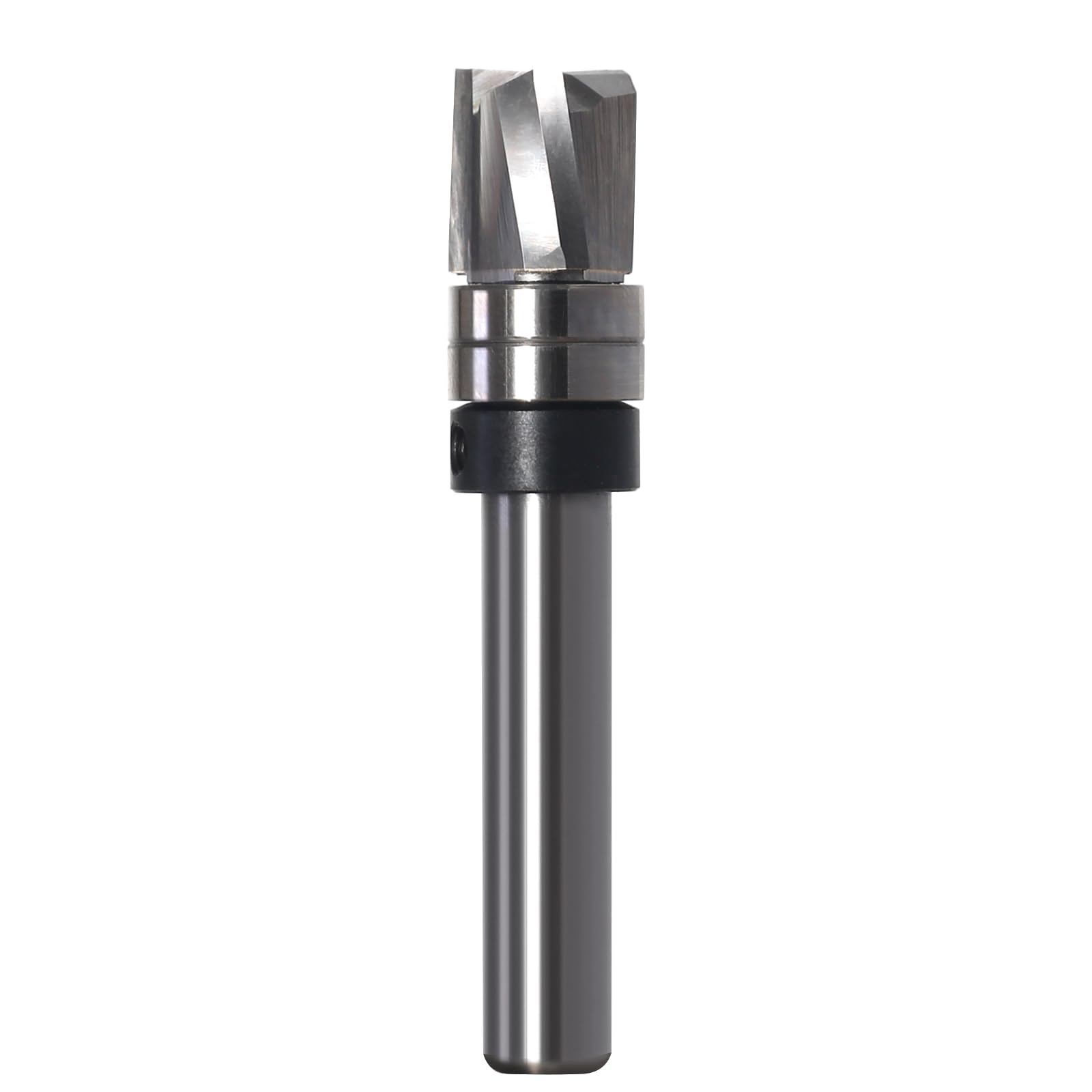 Fresa elicoidale da 8 mm, codolo VHM, 3 flauti Downcut, diametro di taglio 12 mm, lunghezza di taglio 12,7 mm, fresa a filo per bordi del legno, a filo per fresatura o per copiare