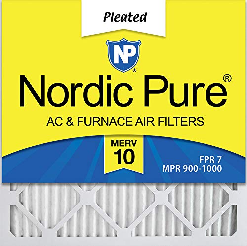 Nordic Pure 18x18x1 MPR 1000 Pleated Micro Allergen Replacement AC Furnace Air Filters 3 Pack