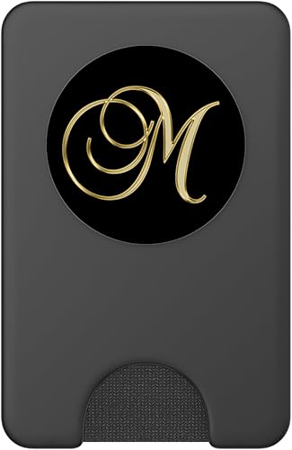 Miniatura 8 de Monogram Letra inicial M PopSockets Oro y Negro PopGrip Agarre intercambiable para teléfonos y tabletas PopSockets Standard PopGrip