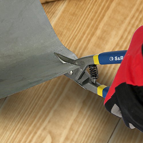 S&R Blikschaar Circular-serie 250 mm, gebogen / recht voor cirkelvormige en rechte sneden van metaal, plaatstaal, figuurschaar, gatschaar - Afbeelding 6