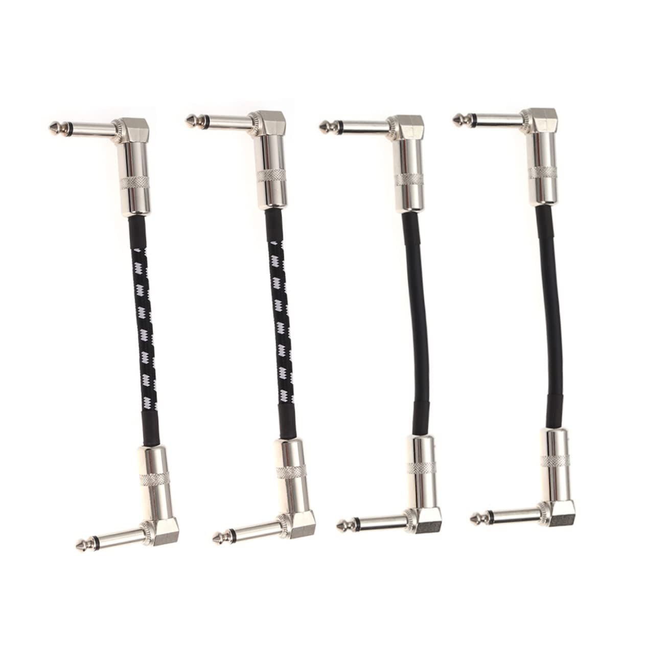 Beaupretty Cable de Guitarra Eléctrica 4 Unidades Cable de Instrumento Profesional Conectores Seguros y Flexibles para Guitarra Folk