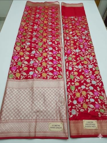REVIVE ME gold banarasi silk saree in katan silk – image 2