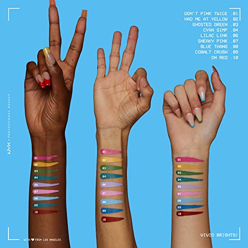 Nyx Professional Makeup Vivid Brights Liquid Liner, Smear-Resistant Eyeliner With Precise Tip - Had Me At Yellow #TOP2