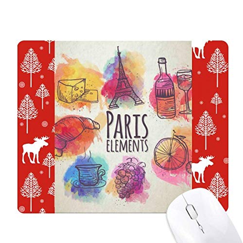 Souris de Noël paris la tour eiffel forêt cadeau idéal en bois coloré
