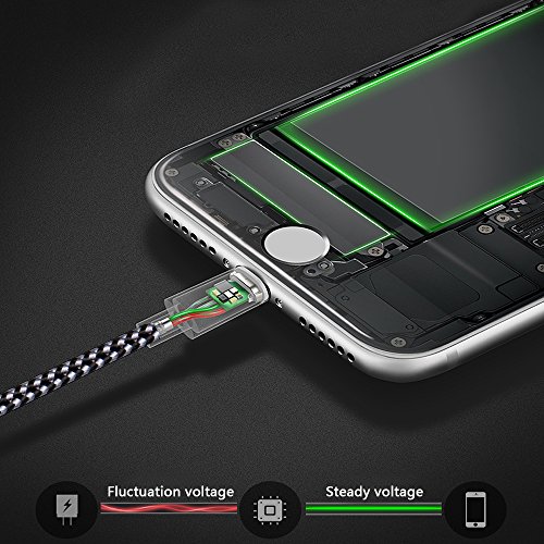 Image of iPhone Charger 4Pack(3ft 6ft 6ft 10ft) MFi Certified Lightning Cable Nylon Braided Fast Charging iPhone Charger Cord Compatible iPhone 14 13 12 11 Pro Max XR XS X 8 7 6 Plus SE and More