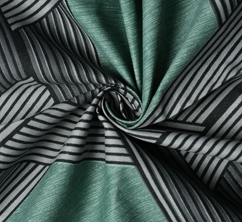 Image of VOMZER 300 Threadcount Elastic Fitted Bedsheets Single Bed with 1 Pillow Cover | Single Bed with All Around Elastic, Size 36 X 72 X 8 Inches Green