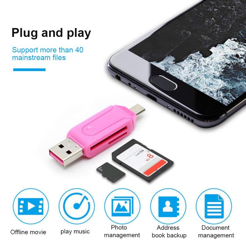 AURSINC NanoVNA USB C & USB 3.0 OTG Card Reader and 2-in-1 Memory Card Reader with Dual Connectors Compatible with NanoVNA-H & Antenna Analyzer | Contained with 32GB Micro SD Card