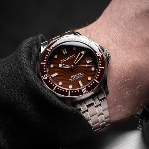 Image of DUXOT Henri Men's Automatic Dive Watch - Japanese Movement, 41mm Stainless Steel Case, Water Resistant 200m, Stainless Steel Bracelet, DX-2060