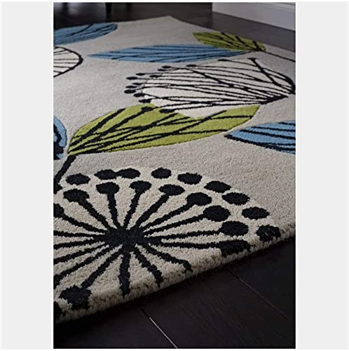 Image of Export Quality Handtufted Woolen Carpet for Living Room Bedroom & Hall - Color - Black /Grey - Size - 12 x 16 Feet