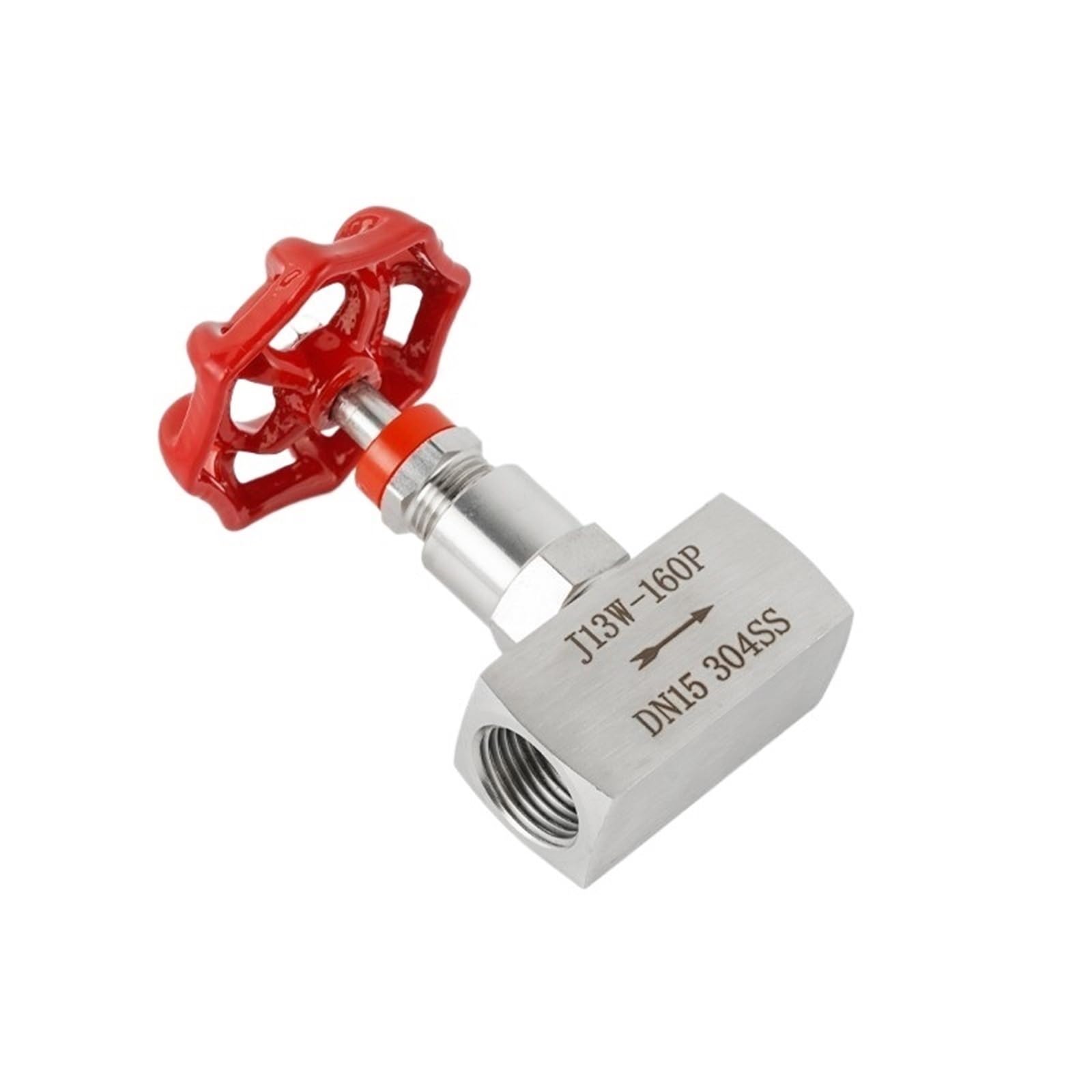 Valvola a globo ad alta pressione con ago da 1/4" 3/8" 1/2" 3/4" 1" J13-160P Valvola a spillo con filettatura interna BSP in acciaio inossidabile(1")