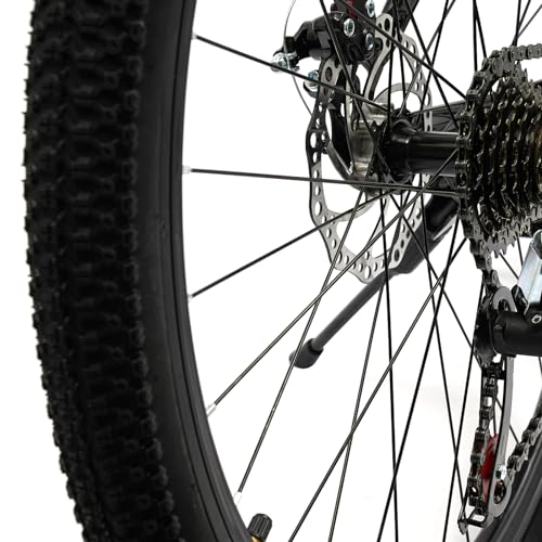 DAOHHFO 26 Inch Adult Folding Mountain Bike, 21 Speed Folding Bikes for Adults, Mountain Bikes Adjustable Seat Height & Dual Front Mechanical Disc Brakes for Adult Men Women (Black/Red) - Image 7