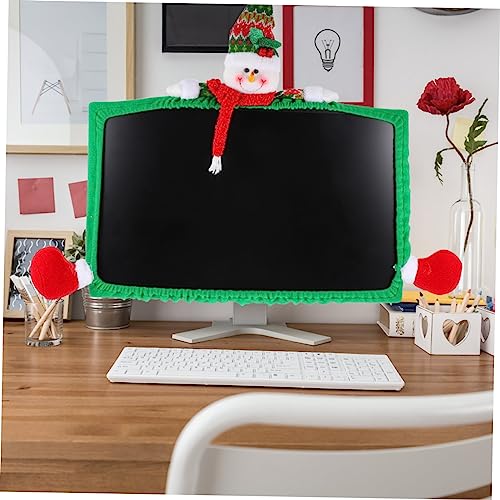Protector de pantalla de televisión navideño y vitrina de computadora 3 piezas 3