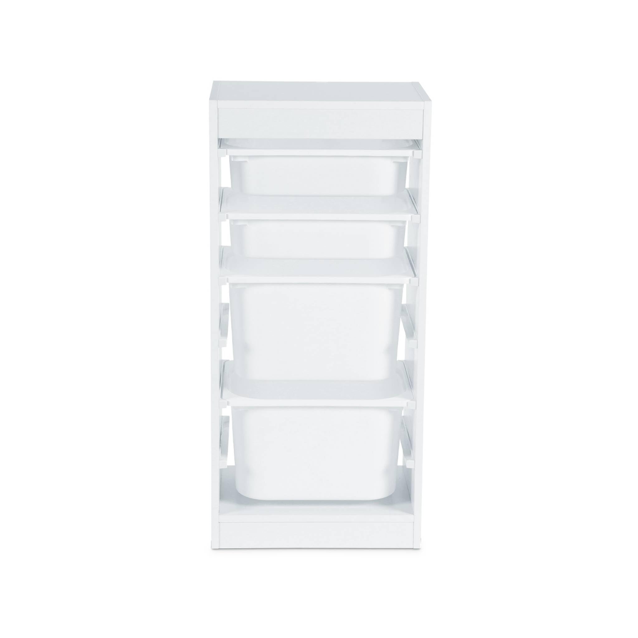 sweeek - Meuble de Rangement Blanc Enfant 4 bacs de Rangement