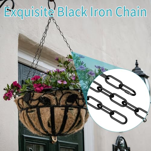 Image of 3 Feet Industrial Black Light Fixture Chain, Plant Hanging Chain, with Detachable Link, Maximum Load is 60 Pounds