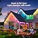 Qeeanmo Permanent Outdoor Lights for House, 120ft Smart RGB+IC Eave Light with APP & Remote Control, DIY Modes,IP67 LED Roof Lights for Holiday, Christmas, Halloween, Party Decor