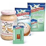 Kit Pastiera Napoletana: Zucchero a Velo 125G + Vanillina 6X0,5G + Aroma Fior d’Arancio 2X2ML+ Grano Cotto 580G Mariarosa, Paneangeli – per Dolci Pasquali (SENZA CANDITI)