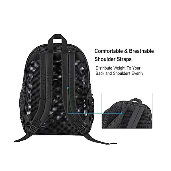 COVAX Heavy Duty Mesh Backpack, See Through College Mesh Backpack, Semi