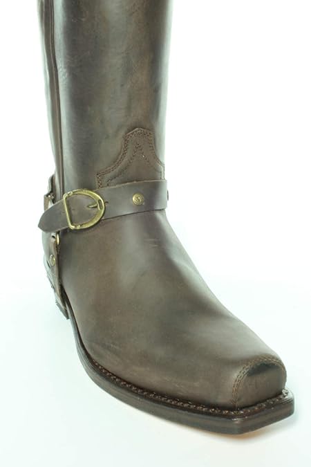 Sendra Boots 3604 Mad Dog Seta Graffit Biker Western Cowboy Uomo Stivali Punta Quadrata Tacco Inclinato Borsa Sperone Cambiabile Gamba Dritta Manici Vera Pelle (numeric_41