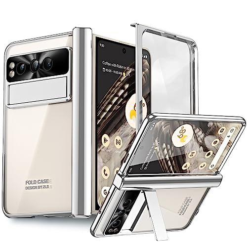 Étui Google Pixel Fold avec protection charnière et béquille argent