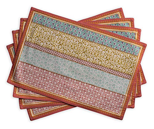 Wiederverwendbare Tischsets Aus Vinyl-Spitze – Gold-Design, 30,5x45,7 Cm, Waschbar & Elegant
