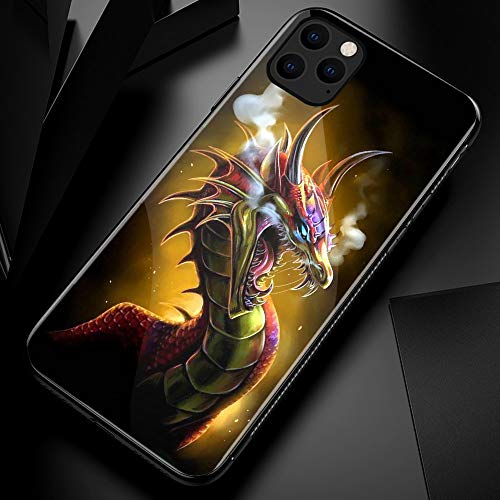 Iphone 11 Case,Epic Dragon For Iphone 11 Cases Tempered Glass Back Shell Pattern Designed With Soft Tpu Bumper Case For Apple Iphone 11 Case 6.1 Inch #TOP1