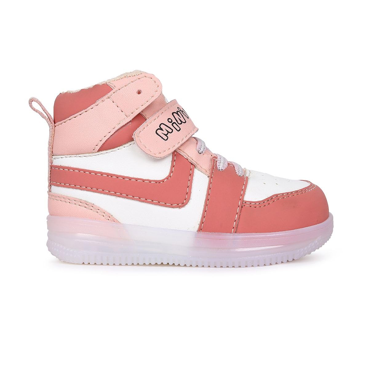 miniklub Baby Pink and White Color Pair of Hard Sole Boots-picture-11