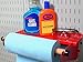 Wall Control Pegboard Paper Towel Holder and Dowel Rod Shelf Assembly for Wall Control Pegboard and Slotted Tool Board - Red