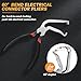 2PCS Electrical Disconnect Pliers, Automotive Electrical Connector Pliers with Anti-Slip Grip, Fuel Line Petrol Clip Pipe Plier for Push Tab Style Plugs(1*Straight&1 * 60°Bend)