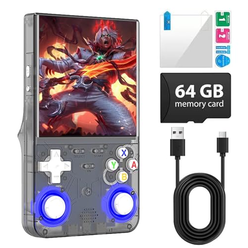 R36 Ultra Retro Handheld Game Console, 4.0-Inch 720x720 IPS Large Screen, Preloaded 20,000+ Classic Games, Linux Open Source with WiFi for Multiplayer, Portable Travel Game System, Kids & Adults Gift