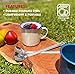 Tapirus - Long Spork and Long Spoon Set - 9.4-inch Long Deep Reach Stainless Steel Eating Utensils for MRE Bag - Keep Hands Clean and Away from Heat - Carry Bag Ideal for Hiking, Camping, Backpacking