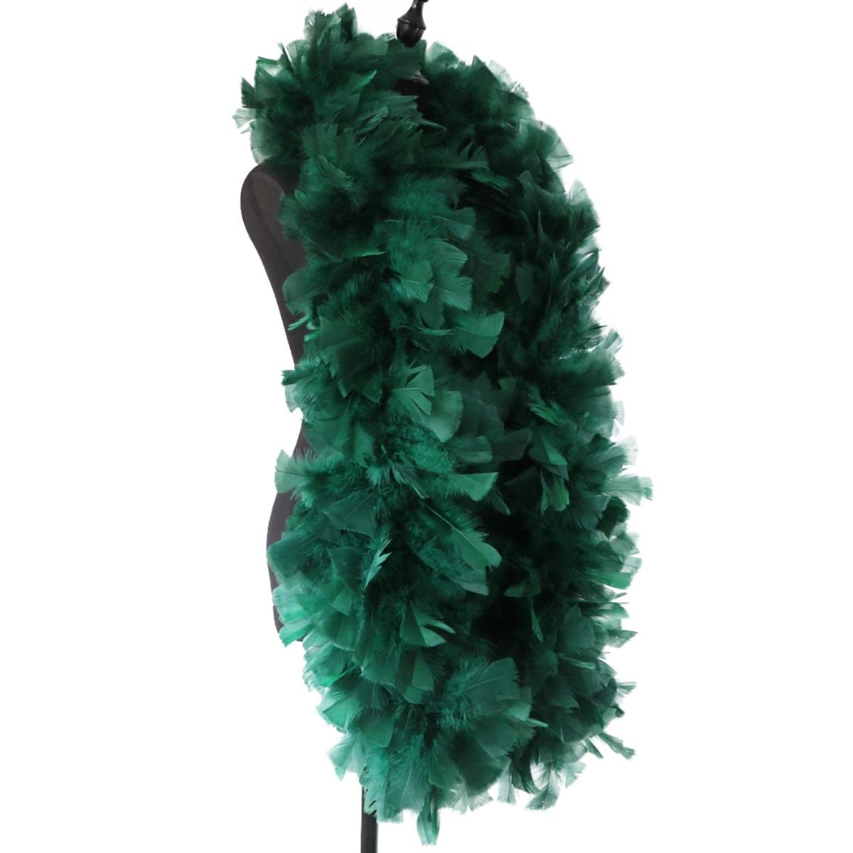 2 Meter brauner Truthahn-Federboa, großer, Flauschiger Federschal für Cosplay, 200 g, Kostüm, Kleidung, Dekoration, Plume Boas, 14,2 Meter