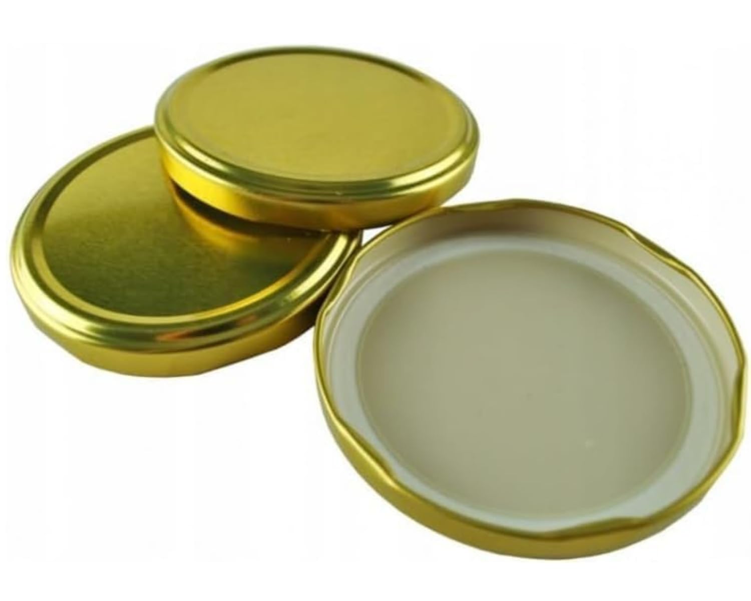 Do It At Home DIAH 8 Pack Gold Jar Lids Ø 82mm with 6 Hooks - Airtight Twist-Off Replacement Caps for DIY Jam, Honey & Pickling - Professional Heat-Resistant Preservation Seals (Set of 8)